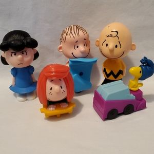 Lot of Peanuts Movie 5 McDonald's Toys